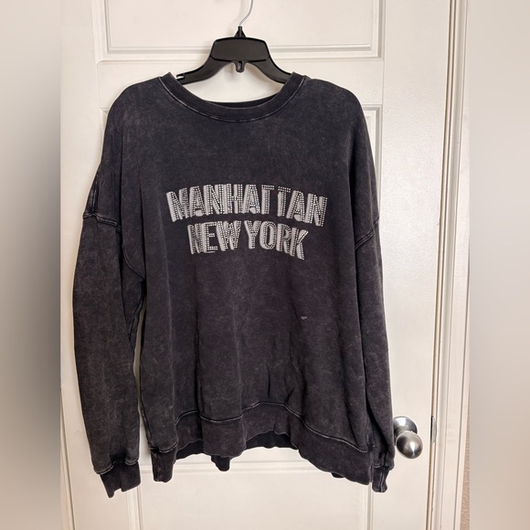 Wild Fable Black Bling ManhattanCrewneck Sweater - Picture 1 of 4